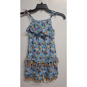 Kinderkind Little Girls Sleeveless Hibiscus‎ Dress Size 7